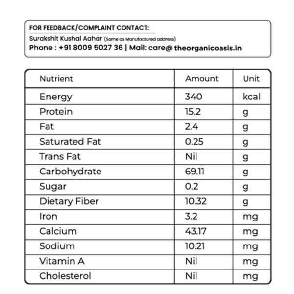 Oraganic Oasis Khapli Atta (Emmer Wheat Flour) | Stone Ground | Lab Tested | No Preservatives  (2 kg) - Image 8