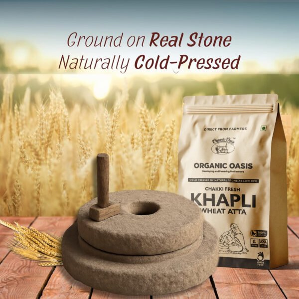 Oraganic Oasis Khapli Atta (Emmer Wheat Flour) | Stone Ground | Lab Tested | No Preservatives  (2 kg) - Image 6