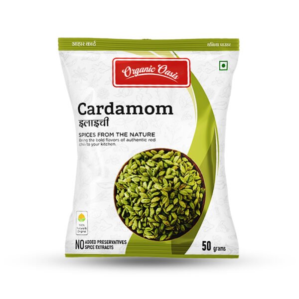 Organic Oasis Elaichi (Cardamom) – Whole Raw | Premium Green Cardamom | Naturally Aromatic & Handpicked