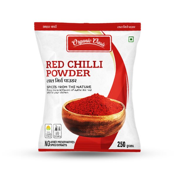 Organic Oasis Red Chilli Powder | Pure, Natural & Spicy | Chemical-Free Mirch Powder