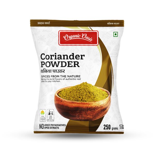 Organic Oasis Dhaniya Powder (Coriander Powder) | Pure & Aromatic | Stone-Grounded & Chemical-Free