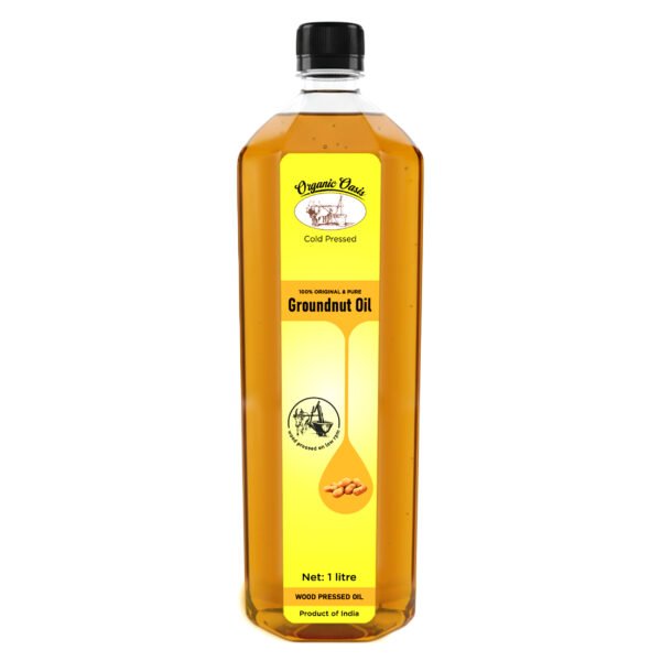 Oraganic Oasis Peanut Oil | Cold-pressed Kachi Ghani | Pure & Natural | Lab-tested Coconut Oil Plastic Bottle (0.5-1 L)