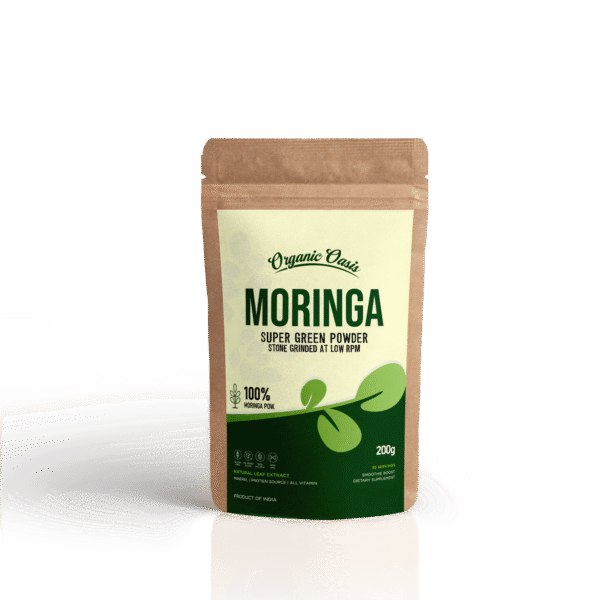 Oraganic Oasis Moringa Powder by Organic Oasis Nutrition Drink  (200 g, No Artificial Flavored)