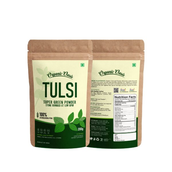 Oraganic Oasis Tulsi Powder by Organic Oasis Nutrition Drink  (200 g, Natural Flavored) - Image 3