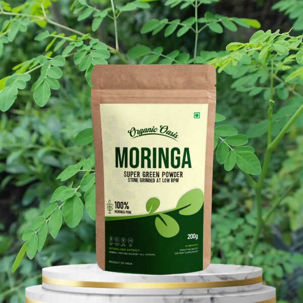 Oraganic Oasis Moringa Powder by Organic Oasis Nutrition Drink  (200 g, No Artificial Flavored) - Image 4