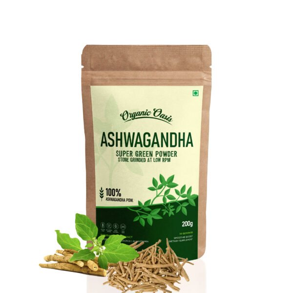 Oraganic Oasis Ashwagandha Powder by Organic Oasis Nutrition Drink  (200 g, No Artificial Flavored) - Image 4