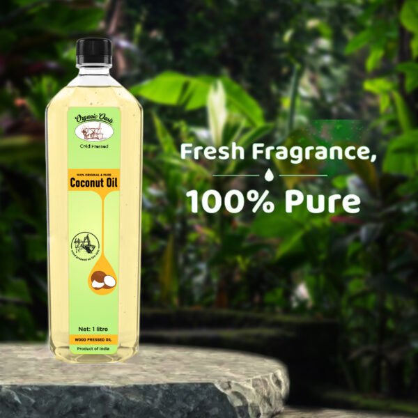 Oraganic Oasis Coconut Oil | Cold-pressed Kachi Ghani | Pure & Natural | Lab-tested Coconut Oil Plastic Bottle (250 ml - 1 L) - Image 7